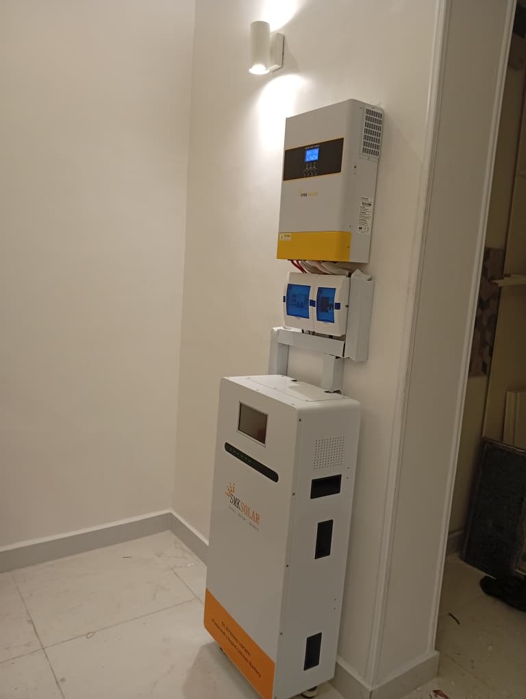 Finished solar inverter installation
